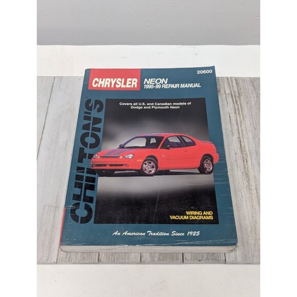 Used Chilton Chrysler Neon 1995-1999 Repair  Manual Wiring Vacuum Diagrams 20600 - Picture 1 of 8